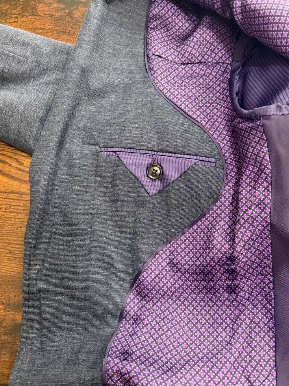 Ted Baker Endurance Kyle SPJ Gladio Blazer Sports Coat Wool Cotton Blue 38R - Picture 10 of 10